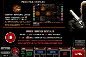 Insignia & Free Spins Bonuses