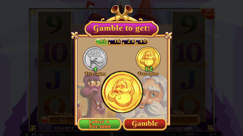 Free Spin Round & Gamble Bonus