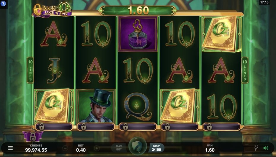 Book of Oz Lock ‘N Spin Free Spins