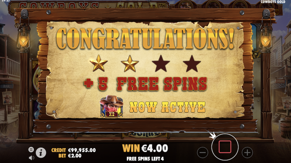 +5 Free Spins