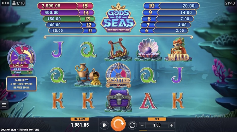 Gods of Seas Tritons Fortune Slot Review