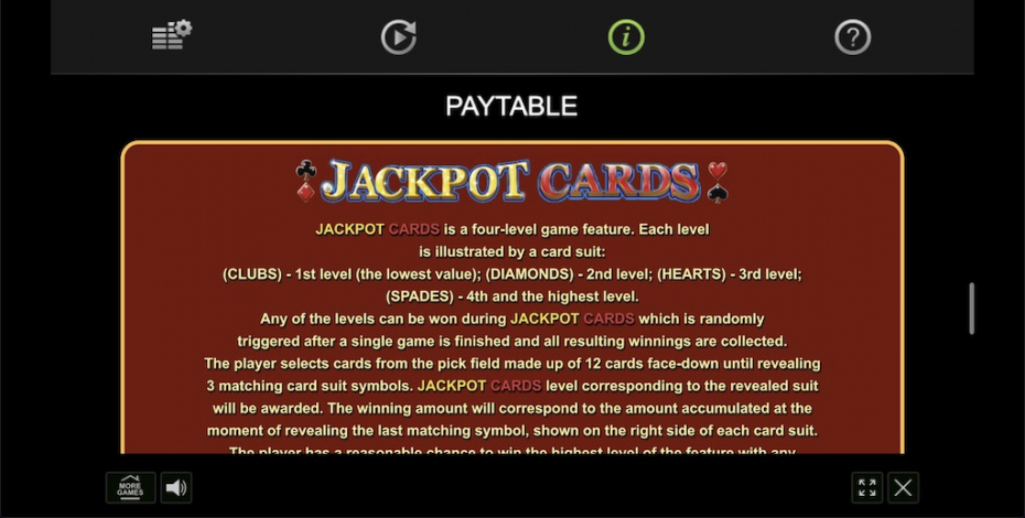 Jackpot Cards Bonus