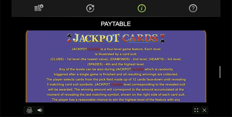 Jackpot Cards Mystery Bonus