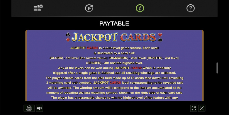 Jackpot Cards Bonus