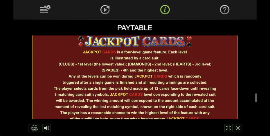 Jackpot Cards Bonus