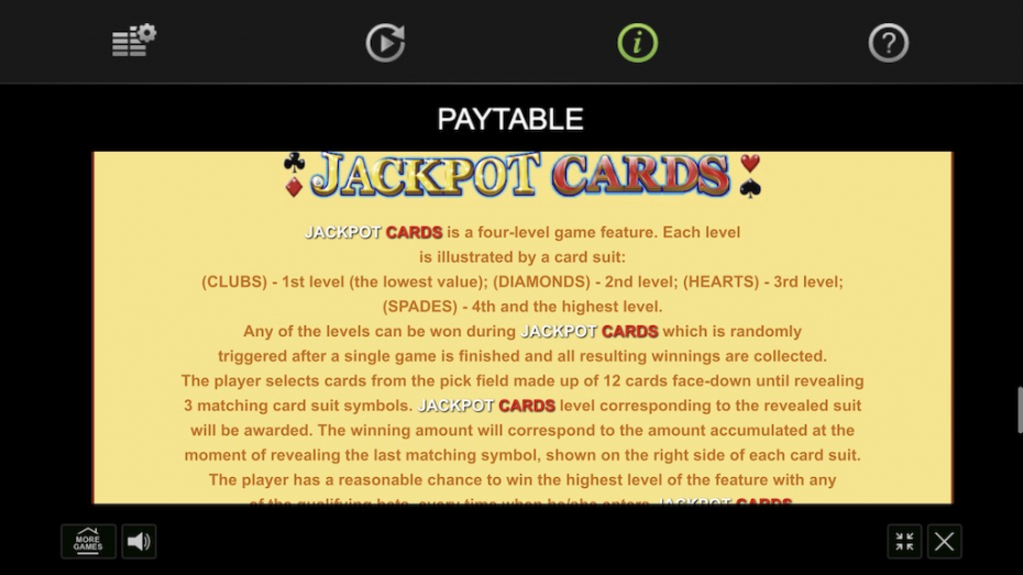 Jackpot Cards Bonus