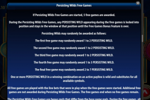 Persisting Wilds Free Games