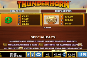 Thunderhorn Special Pays