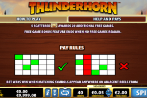 Thunderhorn Pay Rules
