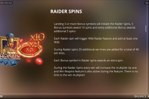 Raider Spins Rules
