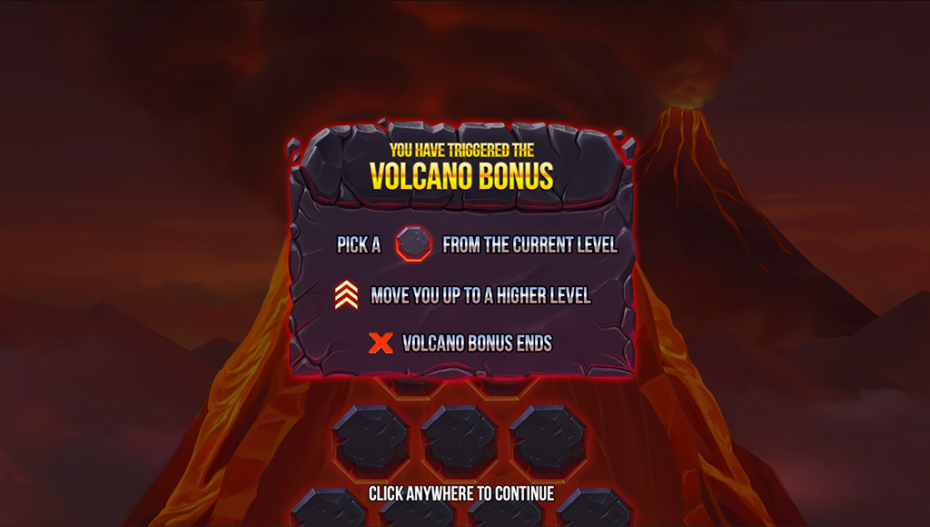 Volcano Bonus Feature Symbols