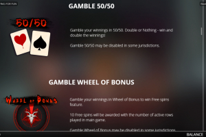 Gamble Features rules