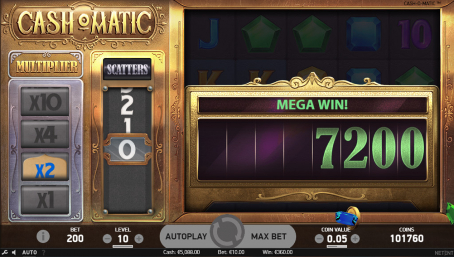 Multiplier Feature Mega Win Spin