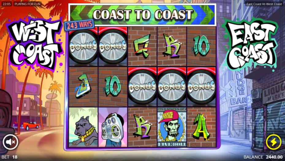 Coast to Coast Spins Scatters