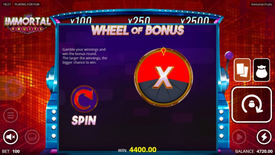 Gamble Wheel Feature
