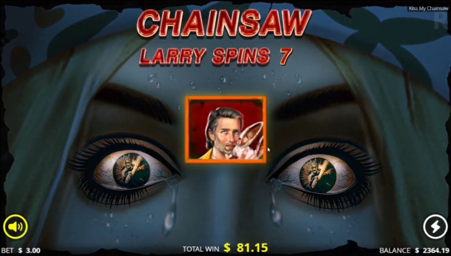 Kiss My Chainsaw Larry Spin Feature