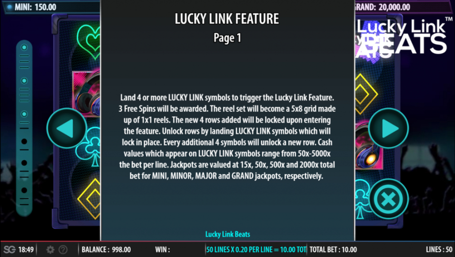 Lucky Link Feature Jackpot