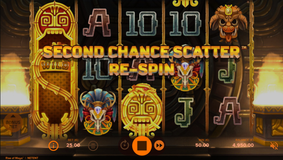 Second Chance Scatter Re-Spin Feature