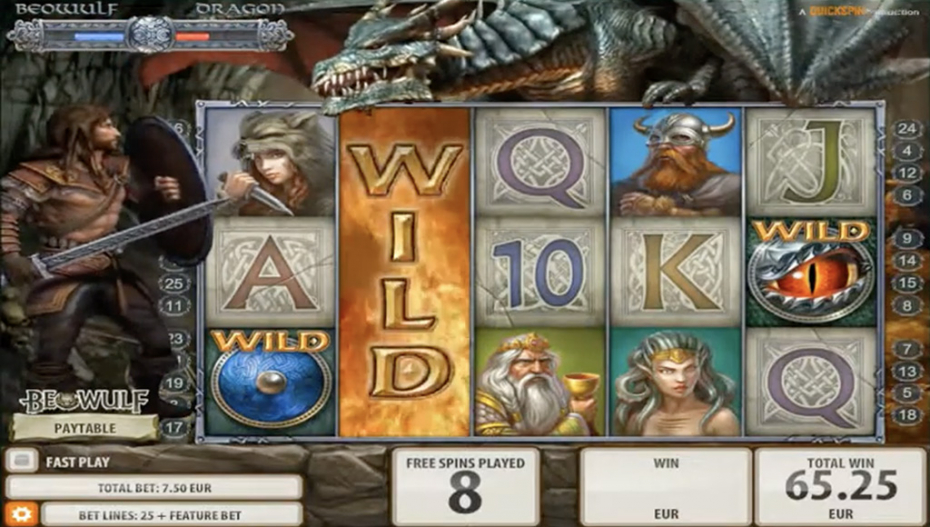 Free Spins and Dragon Fight Game