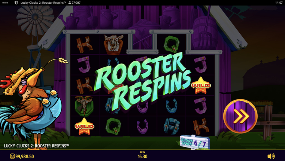 Rooster Respins Bonus Respins