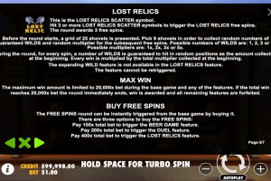 Lost Relics&Max Win