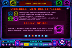 Multiplier features rules