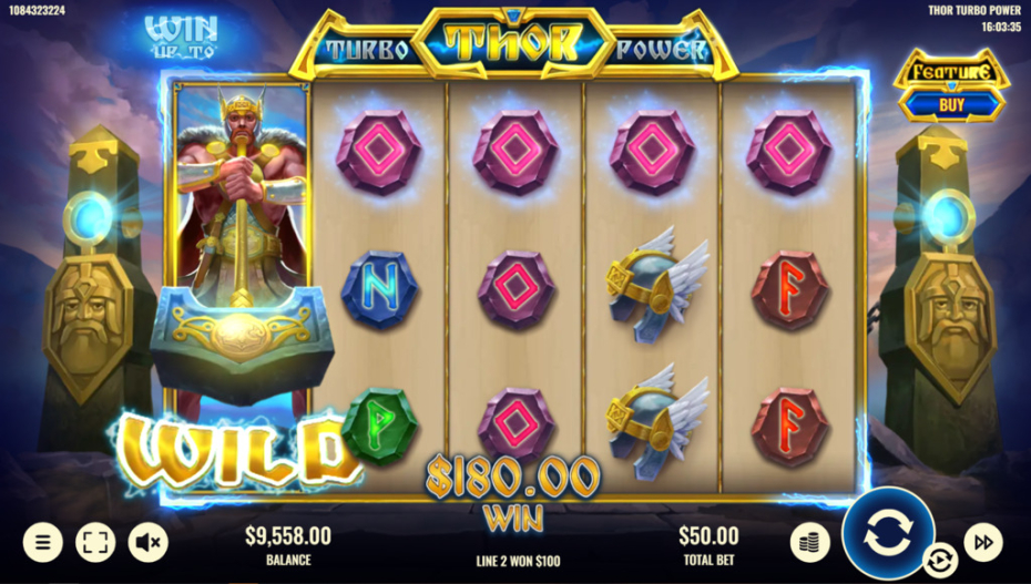 Nudging Wild Symbol Feature Win Spin