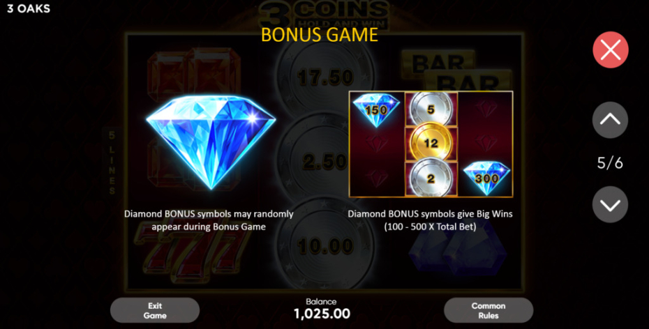 Diamond Bonus Rules