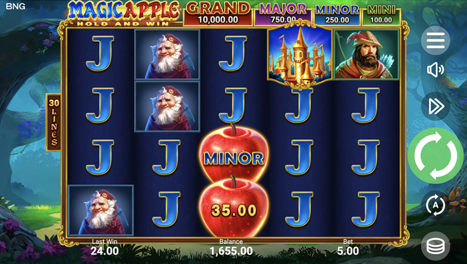 Jackpot Feature Minor Symbol in Regular Game