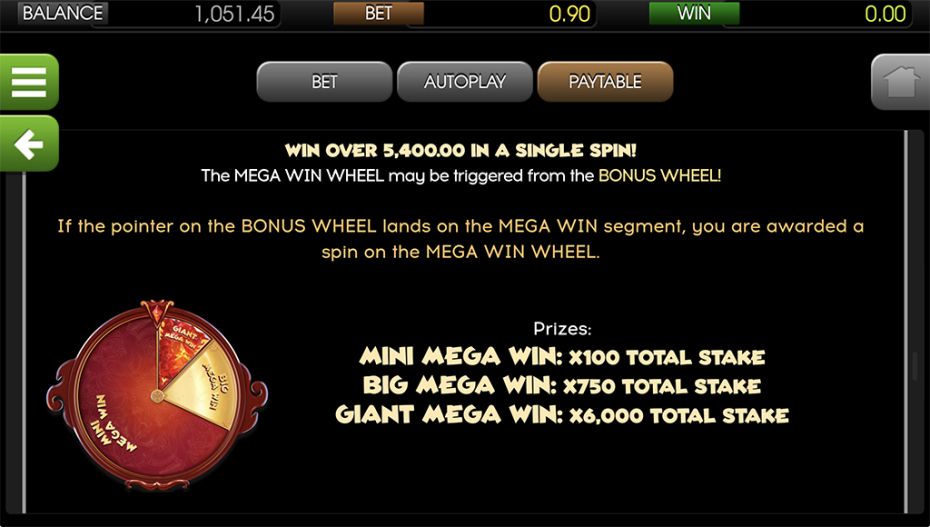 Mega Win Wheel Rules