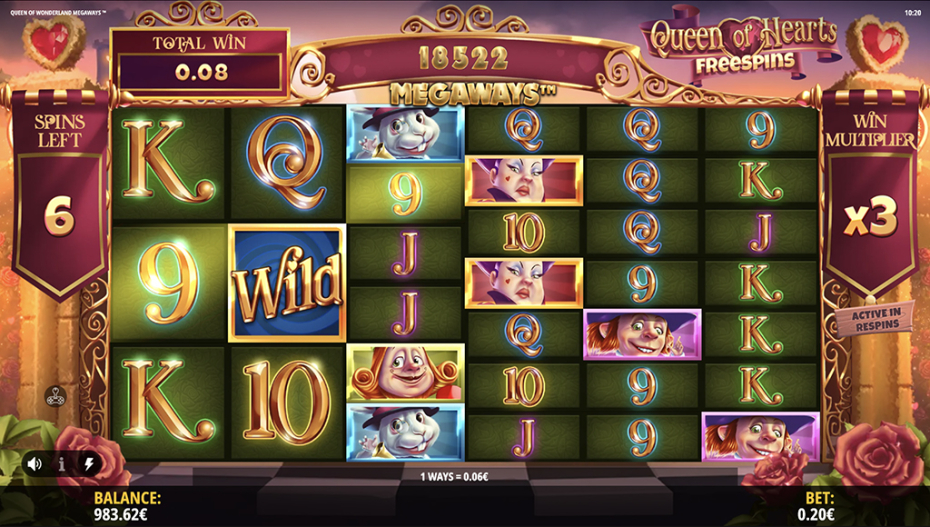 Queen of Hearts Free Spins Game