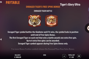 Enraged Tiger Free Spins Game