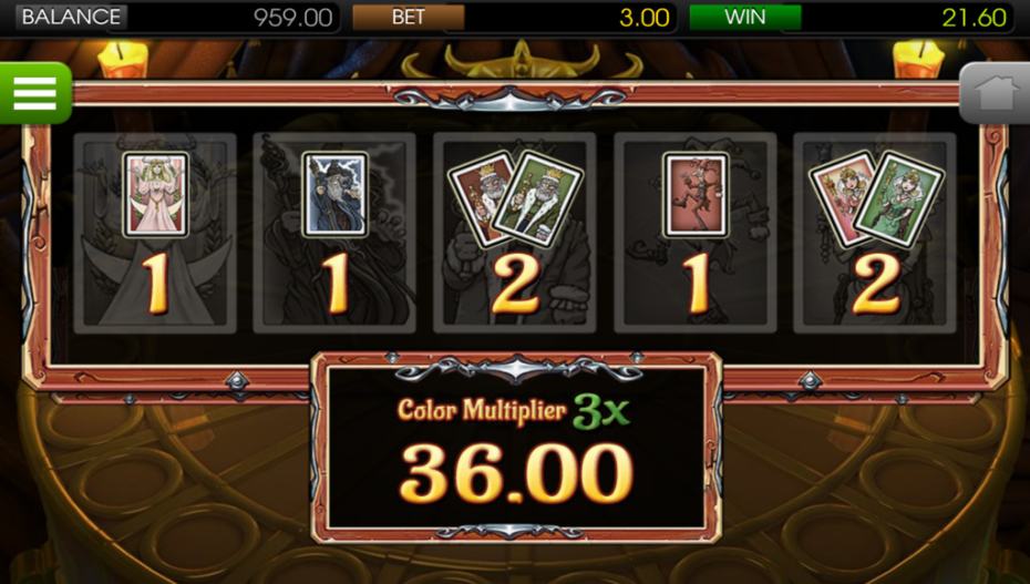 Tarot Card Bonus Win